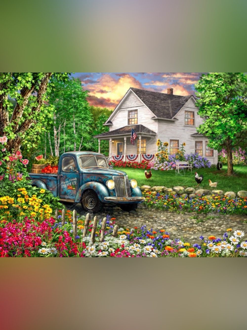 🌻 Rare Retired Diamond Art Club Simpler Times Dona Gelsinger Sealed